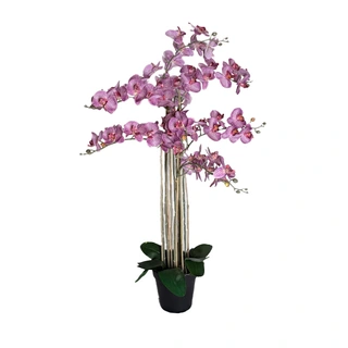 Kunst Phalaenopsis Orchidee In Pot 110 cm - Tiger Cerise