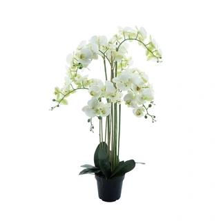 Kunst Phalaenopsis Orchidee In Pot 110 cm - Wit
