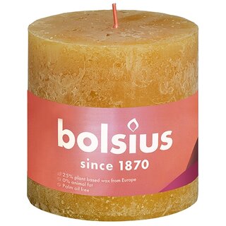 Bolsius Stompkaars 100/100 Shine rustiek honeycomb yellow