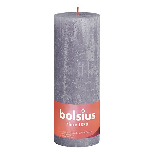 Bolsius Stompkaars 190/68 Shine rustiek frosted lavender
