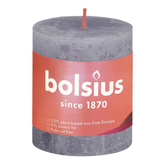 Bolsius Stompkaars 80/68 Shine rustiek frosted lavender
