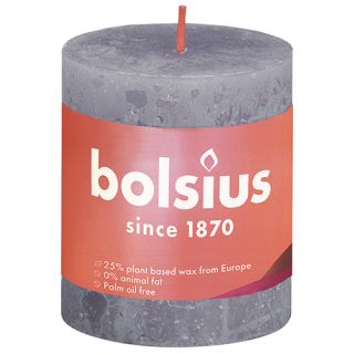 Bolsius Stompkaars 80/68 Shine rustiek frosted lavender