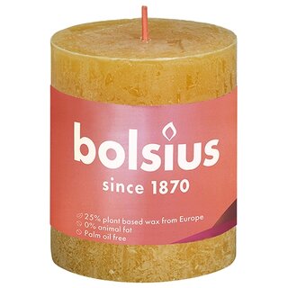 Bolsius Stompkaars 80/68 Shine rustiek honeycomb yellow