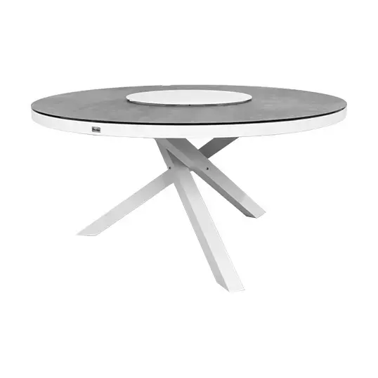 Buitengewoon Boet Sacile Tuintafel Wit - Ø150x74 cm - afbeelding 1
