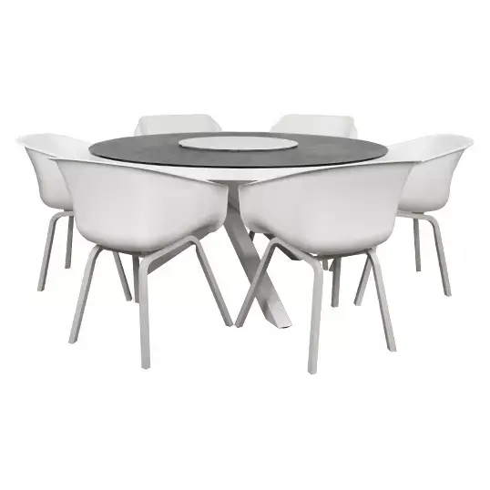 Buitengewoon Boet Sacile Tuintafel Wit - Ø150x74 cm - afbeelding 3