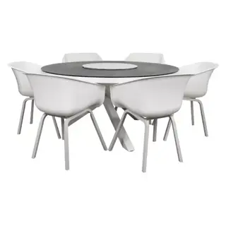 Buitengewoon Boet Sacile Tuintafel Wit - Ø150x74 cm - afbeelding 3