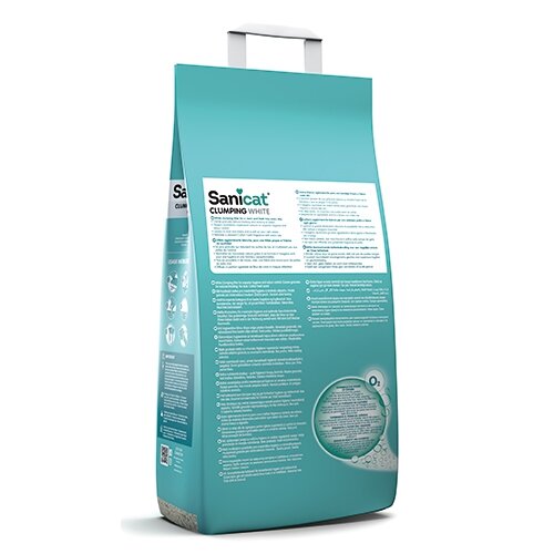 Sanicat Clumping White Cotton Fresh - 20 L - afbeelding 3