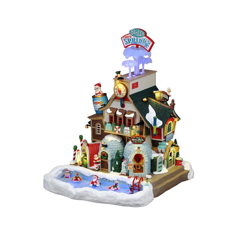 Lemax Santa's Hot Springs Oasis