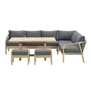 Garden Impressions Santos Lounge Dining Set Grijs - Rechts - afbeelding 1