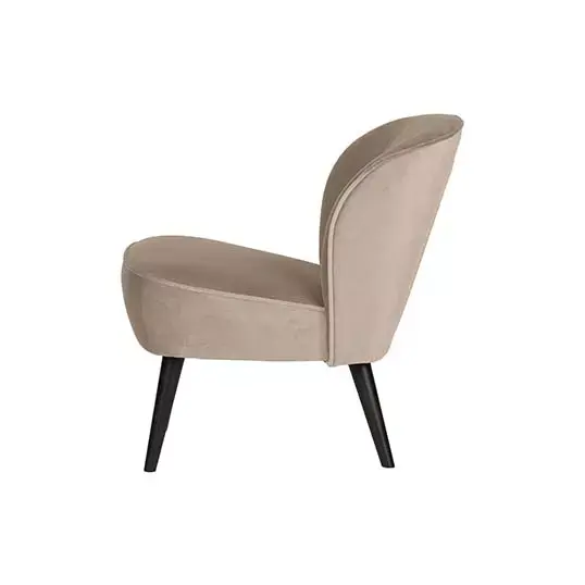 Woood Sara Fauteuil Fluweel Khaki - afbeelding 4