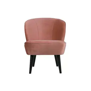 Woood Sara Fauteuil Fluweel Oud Roze - afbeelding 1