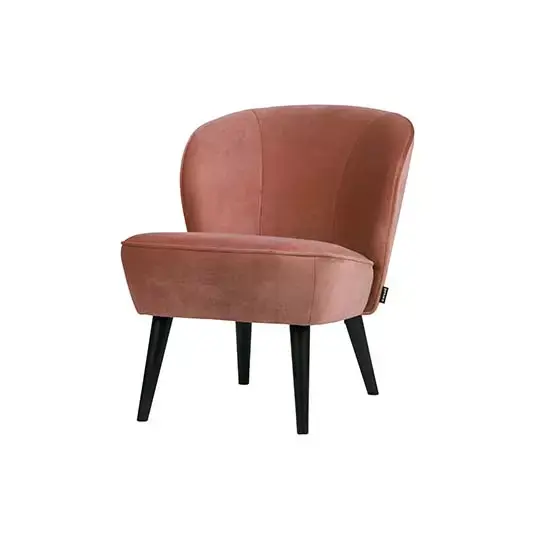 Woood Sara Fauteuil Fluweel Oud Roze - afbeelding 2