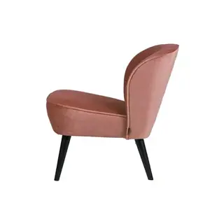 Woood Sara Fauteuil Fluweel Oud Roze - afbeelding 3