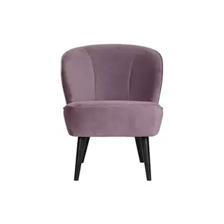 Woood Sara Fauteuil Fluweel Warm Lila - afbeelding 3