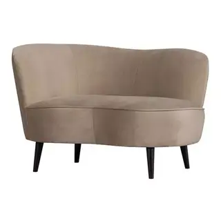 Woood Sara Lounge Fauteuil Links Fluweel Khaki - afbeelding 1