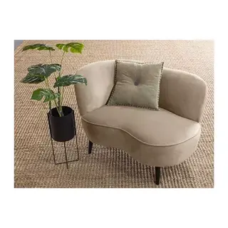 Woood Sara Lounge Fauteuil Links Fluweel Khaki - afbeelding 2