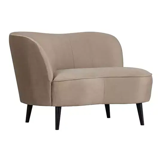 Woood Sara Lounge Fauteuil Links Fluweel Khaki - afbeelding 7