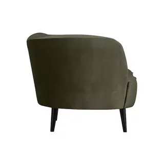 Woood Sara Lounge Fauteuil Links Fluweel Warm Groen - afbeelding 4