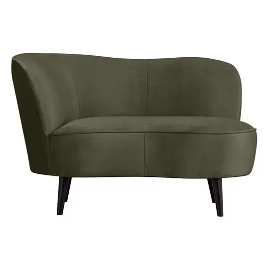 Woood Sara Lounge Fauteuil Links Fluweel Warm Groen - afbeelding 6