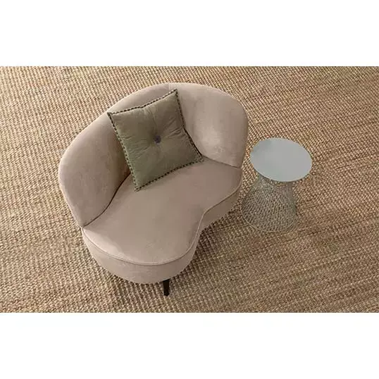 Woood Sara Lounge Fauteuil Rechts Fluweel Khaki - afbeelding 3