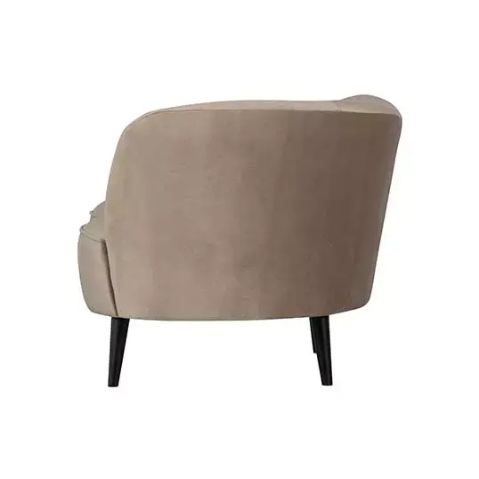 Woood Sara Lounge Fauteuil Rechts Fluweel Khaki - afbeelding 4