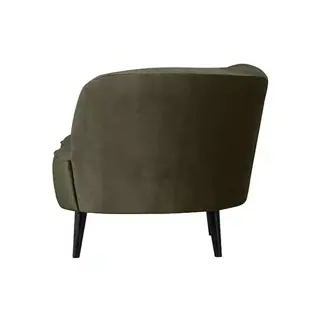 Woood Sara Lounge Fauteuil Rechts Fluweel Warm Groen - afbeelding 2