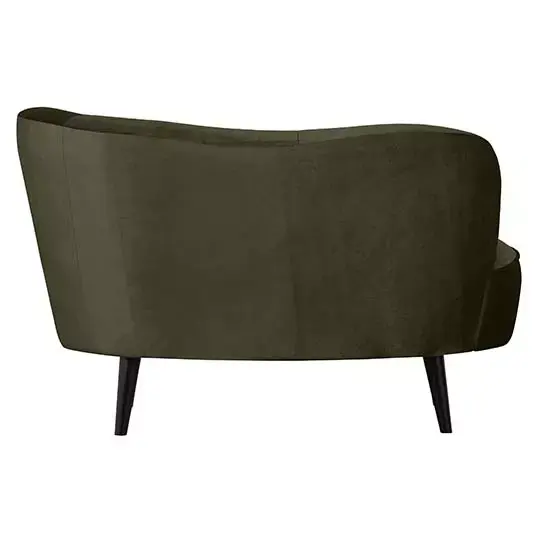 Woood Sara Lounge Fauteuil Rechts Fluweel Warm Groen - afbeelding 3