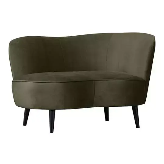 Woood Sara Lounge Fauteuil Rechts Fluweel Warm Groen - afbeelding 5