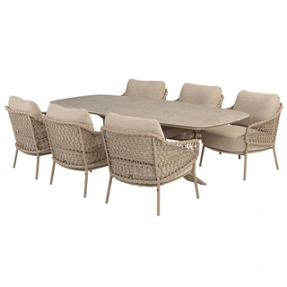 4 Seasons Outdoor Sardinia Low Dining Tuinstoel - Latte - afbeelding 5