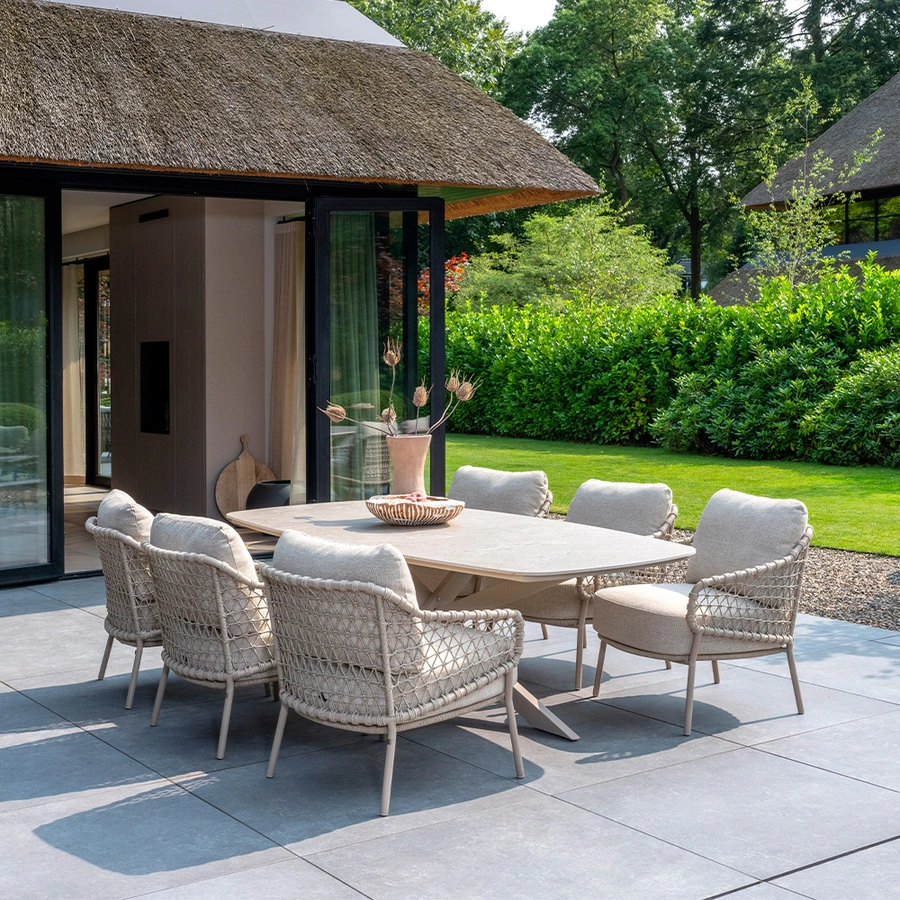 4 Seasons Outdoor Sardinia Low Dining Tuinstoel - Latte - afbeelding 8