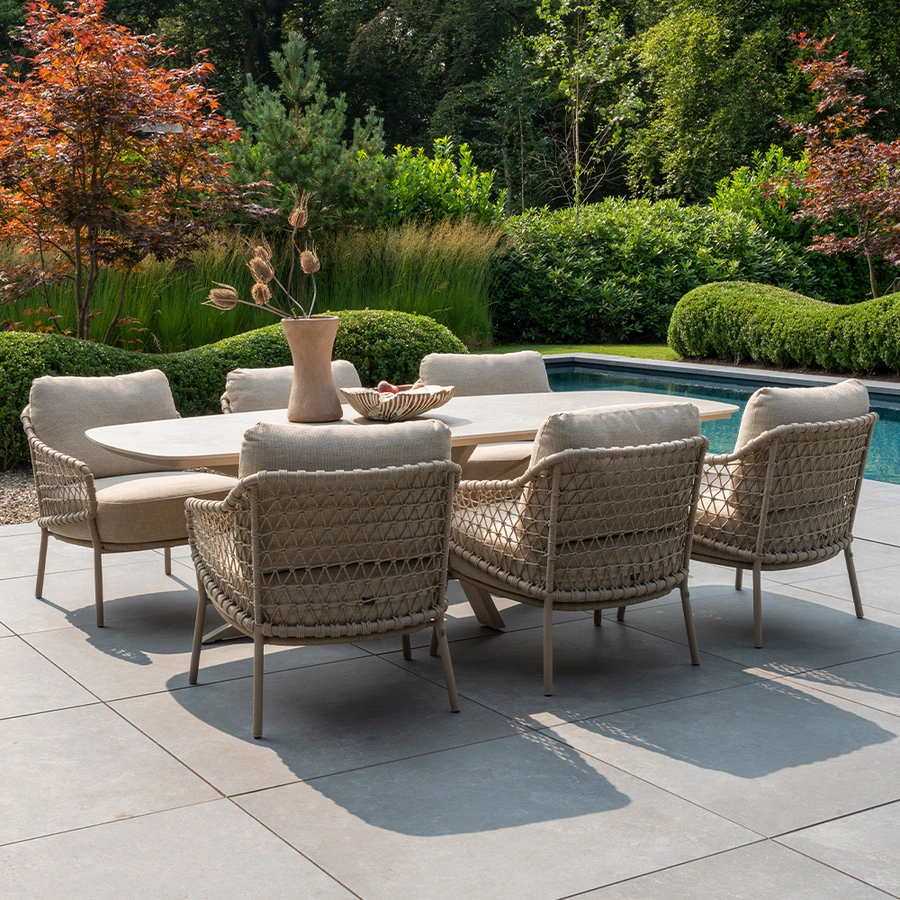 4 Seasons Outdoor Sardinia Low Dining Tuinstoel - Latte - afbeelding 9