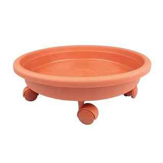 Plantenschotel op Wielen Terracotta - 36 cm - afbeelding 2