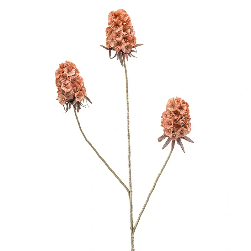 Kunstbloem Scabiosa Coral - 87 cm