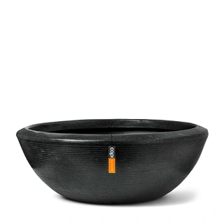 Capi Schaal Laag Arc Granite Ø61x25 cm - Zwart