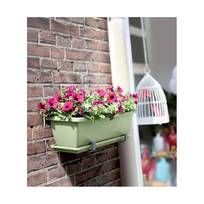 Elho Barcelona Balkonbak Schotel  50 cm - Pistache Groen - afbeelding 2