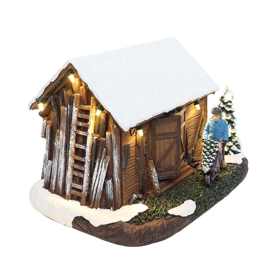 Santaville Houten Schuur LED