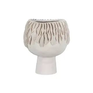 BePureHome Seaweed Vaas Keramiek Offwhite - afbeelding 1