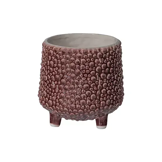 BePureHome Serene Vaas Keramiek Aubergine - afbeelding 1