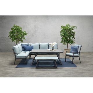 Garden Impressions Sergio Dining Tuinbank 110x40 cm - Mint Grey - afbeelding 3