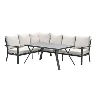 Garden Impressions Sergio Lounge Diningset Links - Desert Sand|De Boet