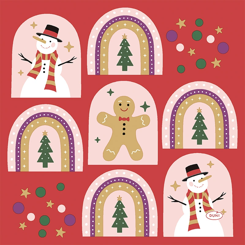 Duni Servetten Candyman Red - 33x33cm