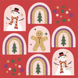 Duni Servetten Candyman Red - 33x33cm