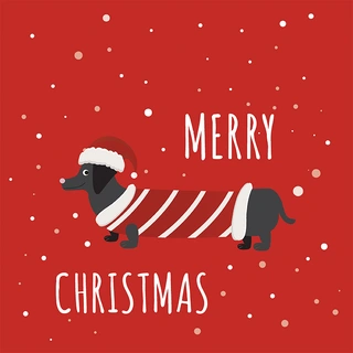 Duni Servetten Dachshund - 33x33cm