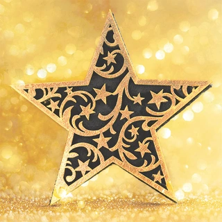 Duni Servetten Glimmering Star - 33x33 cm