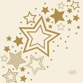 Duni Servetten Holiday Star Cream - 24x24cm