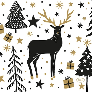 Duni Servetten Magic Winter - 24x24cm