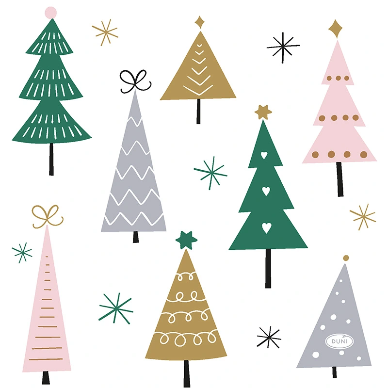 Duni Servetten Noel Trees - 33x33cm