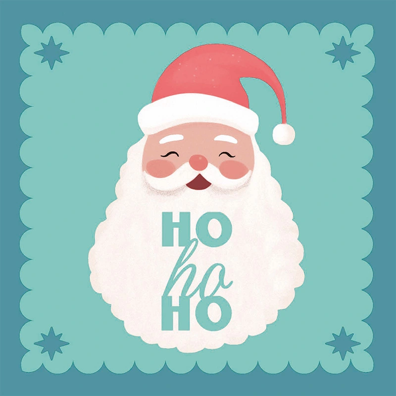 Duni Servetten Santa Ho Ho Ho - 33x33cm