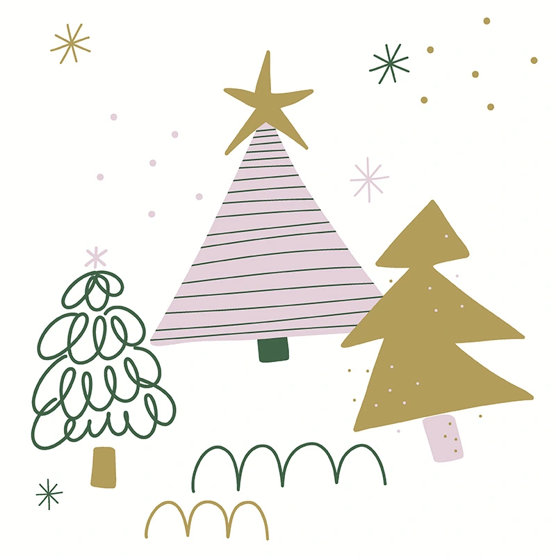 Duni Servetten Three Trees - 33x33cm