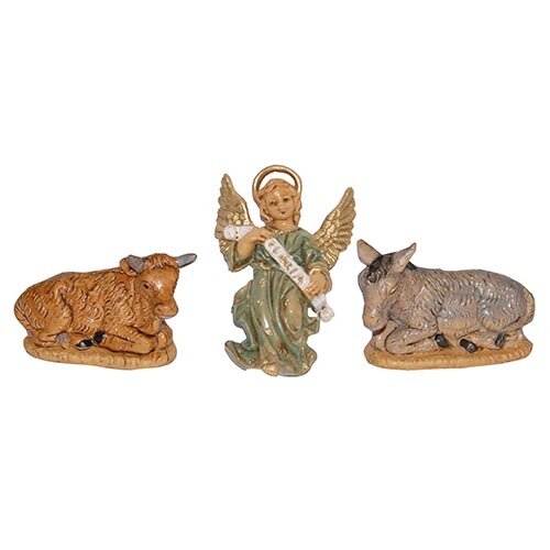 Kerststal Set Os, Ezel en Engel